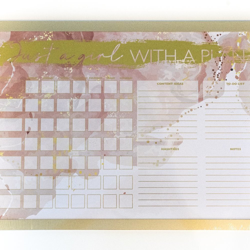 BOSS Babe Social Media White Erase Board Calendar Planner